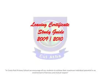 Leaving Certificate Study Guide 2009 / 2010