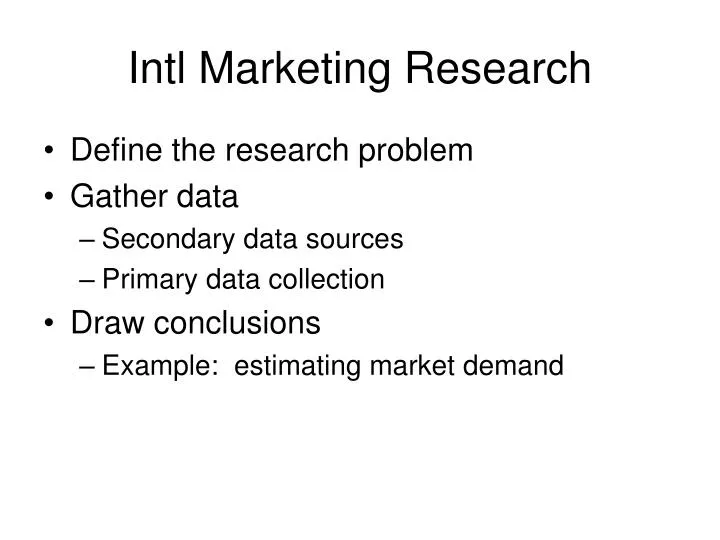 intl marketing research