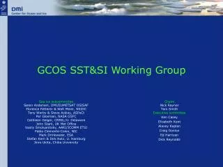 GCOS SST&amp;SI Working Group