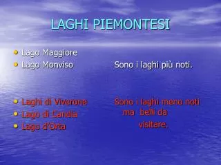 laghi piemontesi