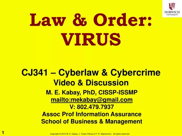 law order virus