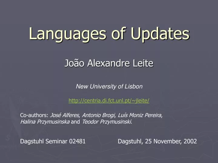 languages of updates