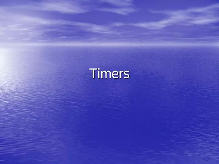 timers