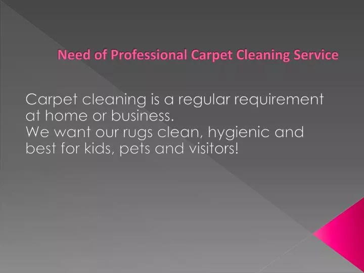 need of professional carpet cleaning service