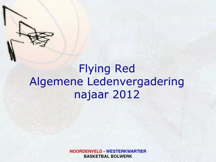 flying red algemene ledenvergadering najaar 2012