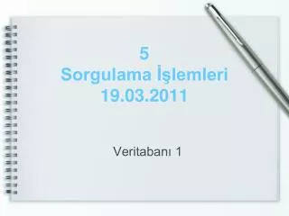 5 sorgulama lemleri 19 03 2011