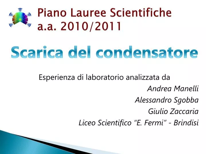 piano lauree scientifiche a a 2010 2011