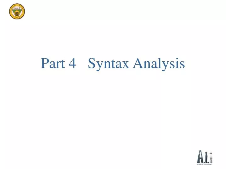 part 4 syntax analysis