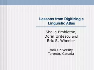Lessons from Digitizing a Linguistic Atlas
