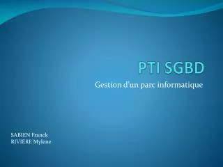 pti sgbd