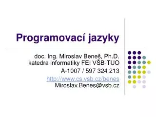 programovac jazyk y