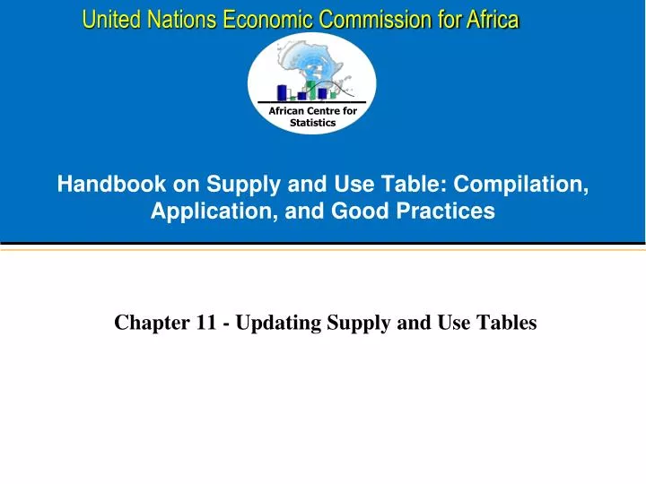 handbook on supply and use table compilation application and good practices