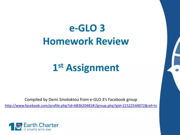 e glo 3 homework review 1 st assignment