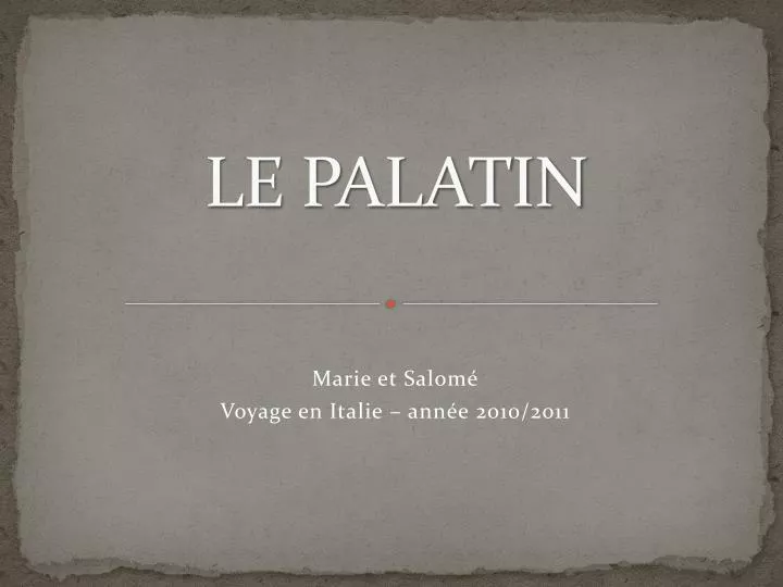 le palatin