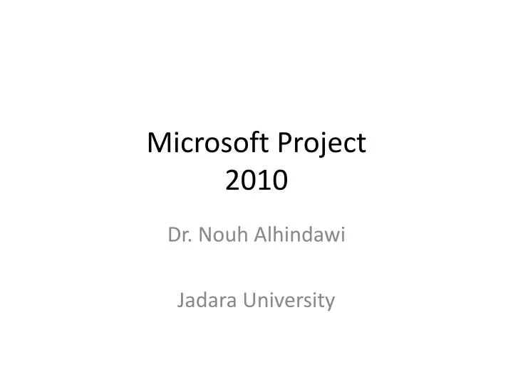 microsoft project 2010