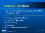 Compliance Assistance - slide 1