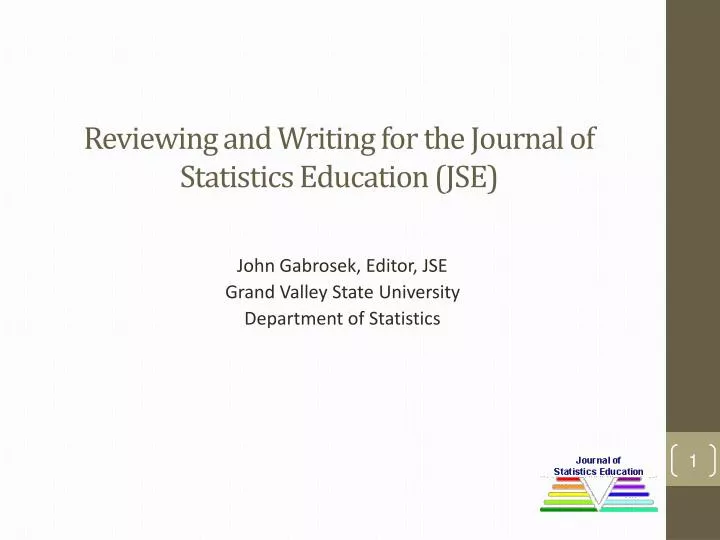 reviewing and writing for the journal of statistics education jse