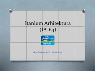 itanium arhitektura ia 64