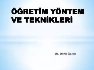 ret m y ntem ve tekn kler