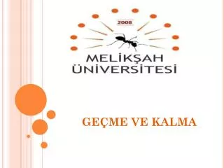 ge me ve kalma