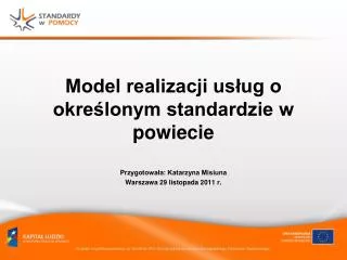 model realizacji us ug o okre lonym standardzie w powiecie