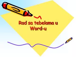 rad sa tebelama u word u
