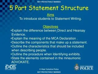 5 Part Statement Structure