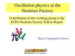 Oscillation physics at the Neutrino Factory