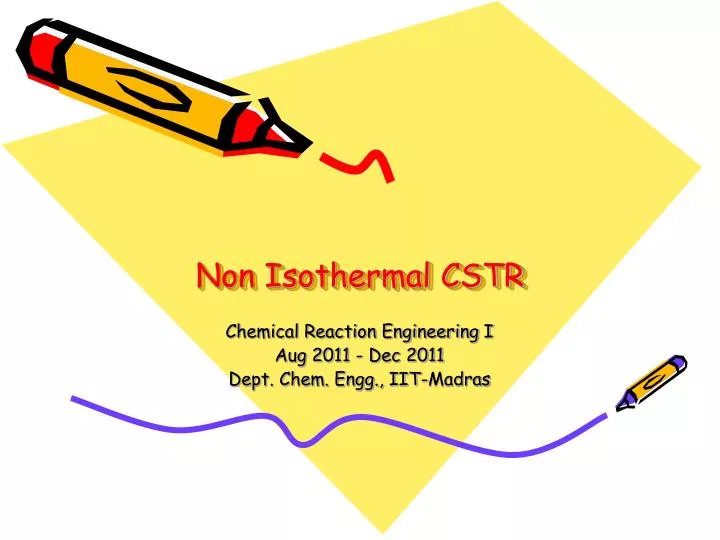 non isothermal cstr