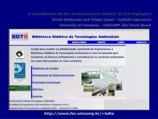 Didatic Library of Environmental Technologies