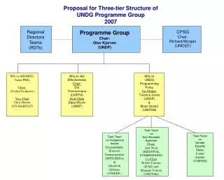 Proposal for Three-tier Structure of UNDG Programme Group 2007