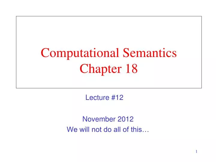 computational semantics chapter 18