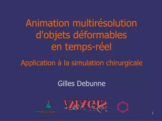 animation multir solution d objets d formables en temps r el
