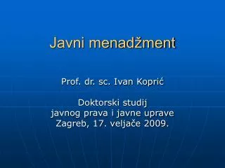 javni menad ment