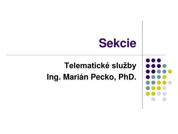 sekcie