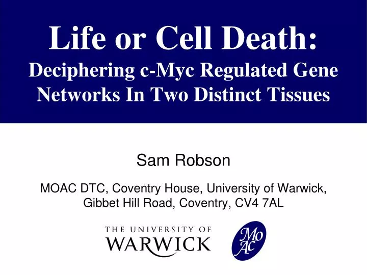 life or cell death deciphering c myc regulated gene networks in two distinct tissues