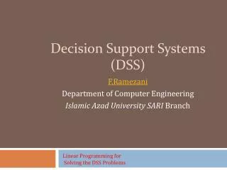 decision support systems dss
