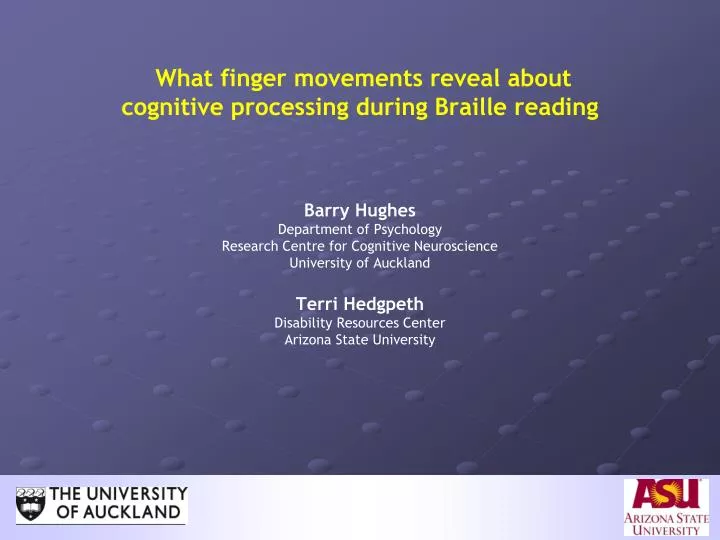 what finger movements reveal about cognitive processing during braille reading