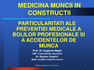 medicina muncii in constructii