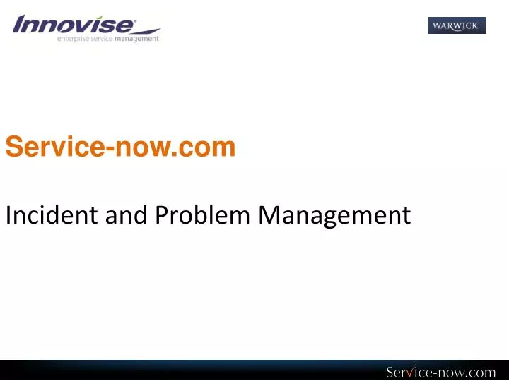 service now com incident and problem management