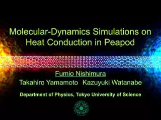 Molecular-Dynamics Simulations on Heat Conduction in Peapod