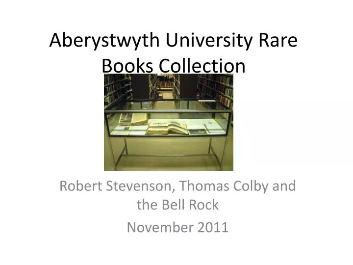 aberystwyth university rare books collection