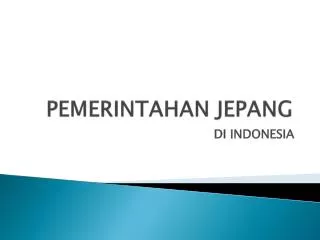 pemerintahan jepang