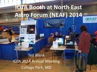 IOTA Booth at North East Astro Forum (NEAF) 2014