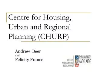Centre for Housing, Urban and Regional Planning (CHURP)