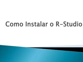 como instalar o r studio