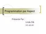 Programmation par Aspect - slide 1