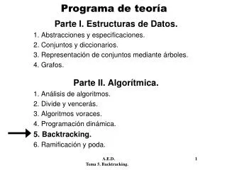 programa de teor a