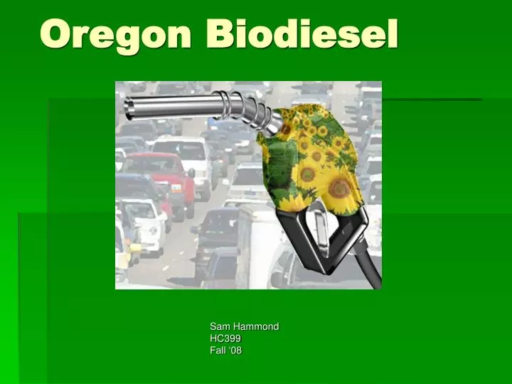 oregon biodiesel