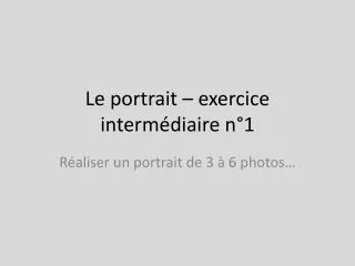 le portrait exercice interm diaire n 1